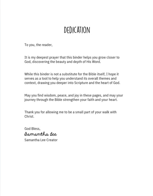 Bible Book Club Binder